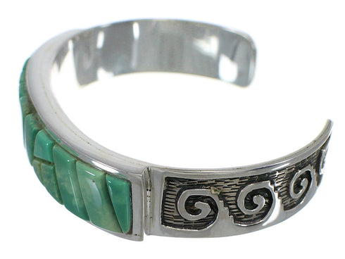 High Quality Sterling Silver Turquoise Water Waves Bracelet VX60456